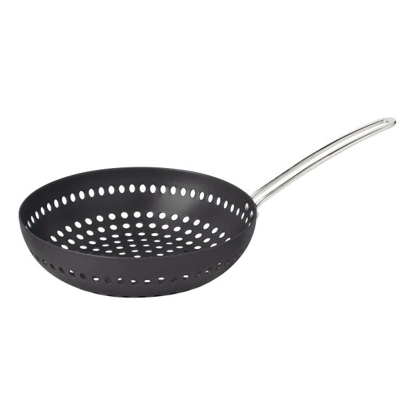 Grelha Wok Furada Tramontina Churrasco em Alumínio Anodizado com Cabo 26 cm