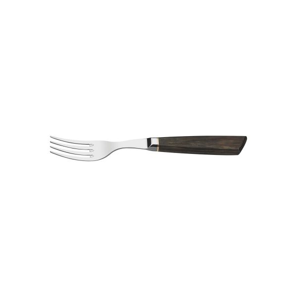 Garfo de Mesa Tramontina Churrasco com Lâmina em Aço Inox e Cabo de Madeira Polywood Castanho