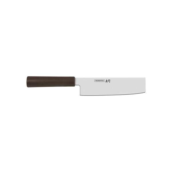 Faca Nakiri Tramontina Sushi Silver com Lâmina em Aço Inox e Cabo de Nylon 7"