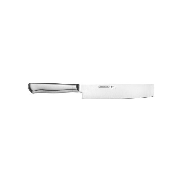 Faca Nakiri Tramontina Sushi Diamond com Lâmina e Cabo em Aço Inox 7"