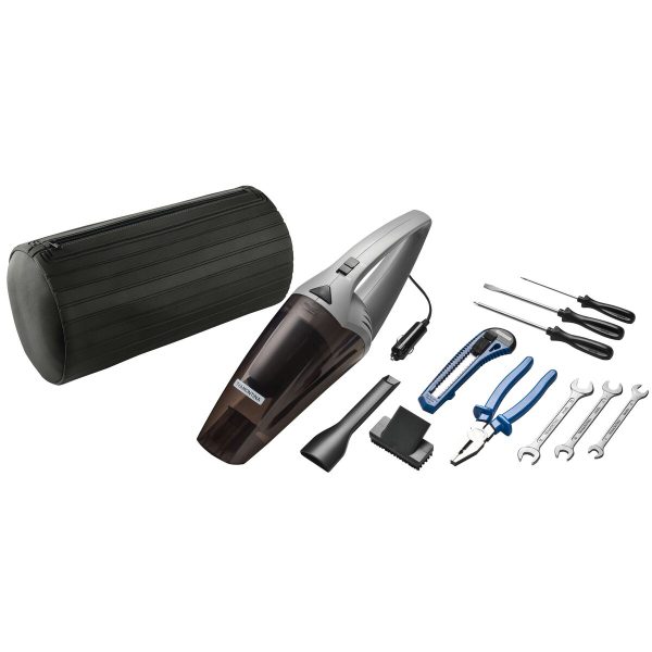 Kit de Ferramentas Tramontina Ideal para Carro com Aspirador de Pó Portátil 70 W 12 V 9 peças