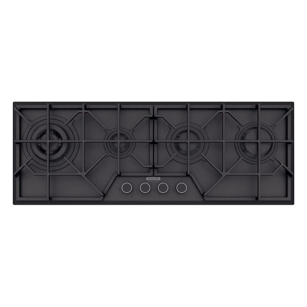 Cooktop à Gás Tramontina Design Collection Slim Glass Black Series 4GG B 100 Semiprofissional com Acendimento Superautomático 4 Queimadores