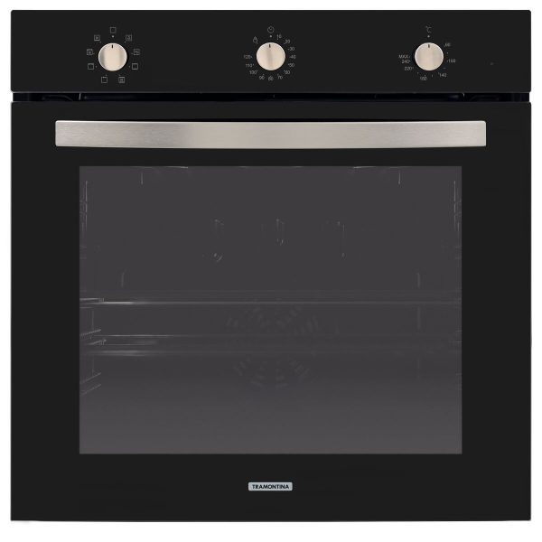 Forno Elétrico de Embutir Tramontina Glass Cook em Vidro Temperado Preto 7 Funções 73 L